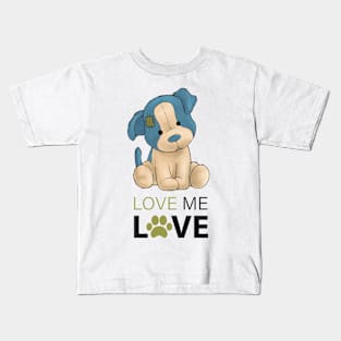 Love Me Love Puppy Kids T-Shirt